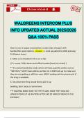 FULL SET EXAMS&colon;&colon;&colon; WALGREENS PTCB EXAMS ACTUAL 2025&sol;2026 Q&A 100&percnt; PASS