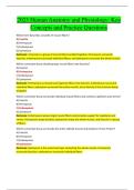 2025 Human Anatomy and physiology  Key Concepts and Practice Questions 