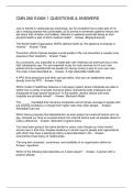 CMN 260 EXAM 1 QUESTIONS & ANSWERS