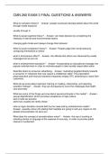 CMN 260 EXAM 3 FINAL QUESTIONS & ANSWERS