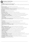 Advances in Trauma Care Exam Questions and Answers 100&percnt; Pass &vert;Verified and Updated &vert;Graded A&plus;