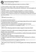 Cultural Anthropology Chapter 5 Exam Questions and Answers 100&percnt; Pass &vert;Verified and Updated &vert;Graded A&plus;