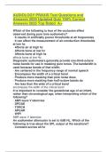 AUDIOLOGY PRAXIS Test Questions and Answers 2025 Updated Quiz 100&percnt; Correct Answers 2025 Top Rated A&plus;