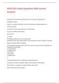 PSYU1101 Study Questions With Correct Answers