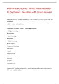 Mid-term exam prep - PSYU1101 Introduction to Psychology I questions with correct answers&period;