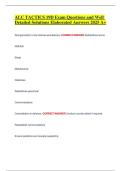 ALC TACTICS 19D Exam Questions and Well Detailed Solutions Elaborated Answers 2025 A&plus;