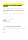 ICAEW ACA Accounting Exam Questions and answers Updated With complete solution Updated new&excl;&excl; 2025&sol;2026 