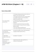 AFSB 152 EXAM &lpar;Chapters 1 - 10&rpar; Exam Questions and Answers 100&percnt; Pass &vert;Verified and Updated &vert;Graded A&plus;