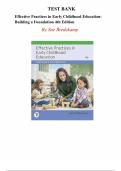 Effective Practices in Early Childhood Education&colon; Building a Foundation &lpar;4th Edition&rpar; &ndash; Sue Bredekamp &ndash; Complete Test Bank with Answer Key &lpar;Chapters 1&ndash;15&rpar;