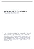 MICHIGAN BUILDERS EXAM WITH ALL NEEDED TO PASS