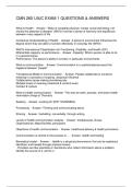 CMN 260 UIUC EXAM 1 QUESTIONS & ANSWERS