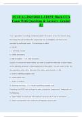 ACTUAL 2025&sol;2026 LATEST Mock CCA Exam With Questions & Answers Graded A