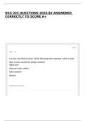 NSG 325 QUESTIONS 2025&sol;26 ANSWERED CORRECTLY TO SCORE A&plus;
