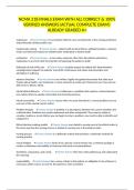 NCMA 218 FINALS EXAM WITH ALL CORRECT & 100&percnt; VERIFIED ANSWERS&vert;ACTUAL COMPLETE EXAM&vert; ALREADY GRADED A&plus;