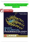 Basic and Clinical Pharmacology &ndash; 15th Edition &lpar;Bertram G&period; Katzung&rpar; &vert; Complete Test Bank for Chapters 1&ndash;66 &vert; 2025&sol;2026