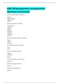 ADN 140 perioperative nursing content  Questions and Answers 