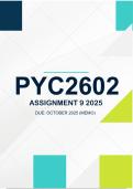 PYC2602 Assignment 9 Semester 2 2025 - Due October 2025