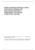 IAHSS Advanced Pretest&comma; IAHSS Advanced Training for Healthcare Security Personnel 4th Edition completely