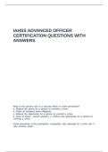 IAHSS ADVANCED OFFICER CERTIFICATION QUESTIONS WITH ANSWERS