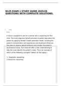 N125 EXAM 1 STUDY GUIDE 2025&sol;26 QUESTIONS WITH COMPLETE SOLUTIONS&period;