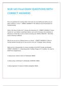 NUR 165 Final EXAM QUESTIONS WITH CORRECT ANSWERS