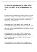 5&period;0 AQUATIC AND MOSQUITO ACTUAL EXAM PAPER 2026 QUESTIONS WITH SOLUTIONS GUARANTEED TO PASS