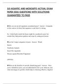 5&period;0 AQUATIC AND MOSQUITO ACTUAL EXAM PAPER 2026 QUESTIONS WITH SOLUTIONS GUARANTEED TO PASS