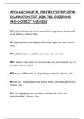 ADDA MECHANICAL DRAFTER CERTIFICATION FINAL EXAM SCRIPT 2026 COMPLETE QUESTIONS AND SOLUTIONS