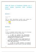 IFSM 201 Basics of Databases Module quiz 1 Latest Update Questions With Complete Solutions 