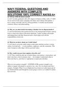 NAVY FEDERAL QUESTIONS AND ANSWERS WITH COMPLETE SOLUTIONS 100&percnt; CORRECT RATED A&plus;