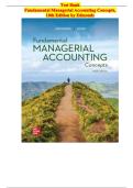 Fundamental Managerial Accounting Concepts &lpar;10th Edition&rpar; &ndash; Edmonds &ndash; Complete Test Bank with Answers
