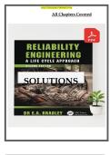 Solution Manual to Reliability Engineering 2nd Edition by Robert T&period; Bradley PDF &vert; Comprehensive Step-by-Step Solutions for Reliability&comma; Maintainability&comma; and Risk Analysis &vert; Includes Worked Examples on Probability Models&comma; Failure Rate&comma; MTBF&comma; System Reliabi