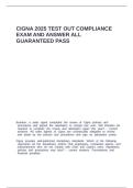 CIGNA 2025 TEST OUT COMPLIANCE EXAM AND ANSWER ALL GUARANTEED PASS
