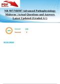 NR 507&sol;NR507 Advanced Pathophysiology Midterm &vert;100 Actual Questions and Answers Latest Updated 2024&sol;2026 &lpar;Graded A&plus;&rpar;