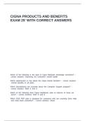 CIGNA PRODUCTS AND BENEFITS EXAM 25 with correct answers