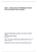 2025 - Cigna Healthsprings exam with accurate solutions