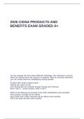 2026 CIGNA PRODUCTS AND BENEFITS EXAM GRADED A&plus;