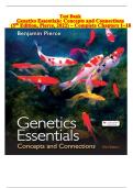 Genetics Essentials&colon; Concepts and Connections &lpar;5th Edition&comma; Pierce&comma; 2022&rpar; &mdash; Complete Test Bank Chapters 1&ndash;18