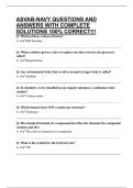 ASVAB-NAVY QUESTIONS AND ANSWERS WITH COMPLETE SOLUTIONS 100&percnt; CORRECT&excl;&excl;&excl;