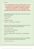 NWCA PHLEBOTOMY EXAM NEWEST 2025 ACTUAL  EXAM TEST BANK&vert; COMPLETE 250 REAL EXAM  QUESTIONS AND CORRECT VERIFIED ANSWERS&sol;  ALREADY GRADED A&plus;&vert; NWCA PHLEBOTOMY  CERTIFICATION EXAM REVIEW 2025 &lpar;BRAND NEW&excl;&excl;&rpar; 
