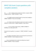 BMGT 301 Exam 3 quiz questions with complete solutions&period;