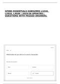GFEBS ESSENTIALS-SUBSUMES L101E&comma; L201E&comma; L303E &vert; 2025&sol;26 UPDATED &vert; QUESTIONS WITH PASSED ANSWERS&period;