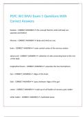 PSYC 301 WVU Exam 1 Questions With Correct Answers