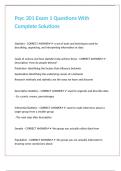 Psyc 301 Exam 1 Questions With Complete Solutions