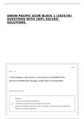 UNION PACIFIC GCOR BLOCK 1 &lpar;2025&sol;26&rpar; QUESTIONS WITH 100&percnt; SOLVED SOLUTIONS&period;