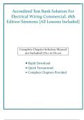 Accredited Test Bank for Electrical Wiring&colon; Commercial&comma; 18th Edition by Phil Simmons &vert; Verified Questions&comma; Answers & Code-Based Electrical Installation Scenarios &lpar;2025&sol;2026 Update&rpar;