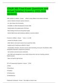 CNUR 302 Final Exam Questions and Actual Detailed Answers 2025-2026 Updated&period;
