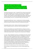 CNUR 302 med theory and calculations Practice Exam and All Actual Detailed Answers 2025-2026 Set&period;
