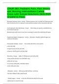 CNUR 302&colon; Pediatric Pain&comma; Pain theory and Nursing interventions Latest Exam with Solved Solutions 2025-2026 Graded to Pass&period;