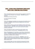 2025 - CIGNA HEALTHSPRINGS NEW EXAM WITH 100&percnt; VERIFIED SOLUTIONS&excl;&excl;